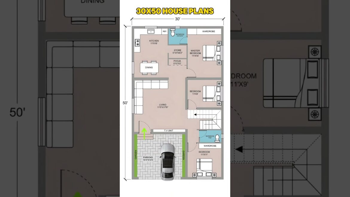 30x50 house plan 🏠#shorts #viralvideo #trendingsongs #housedesign #houseplan #housedesign #houseplan