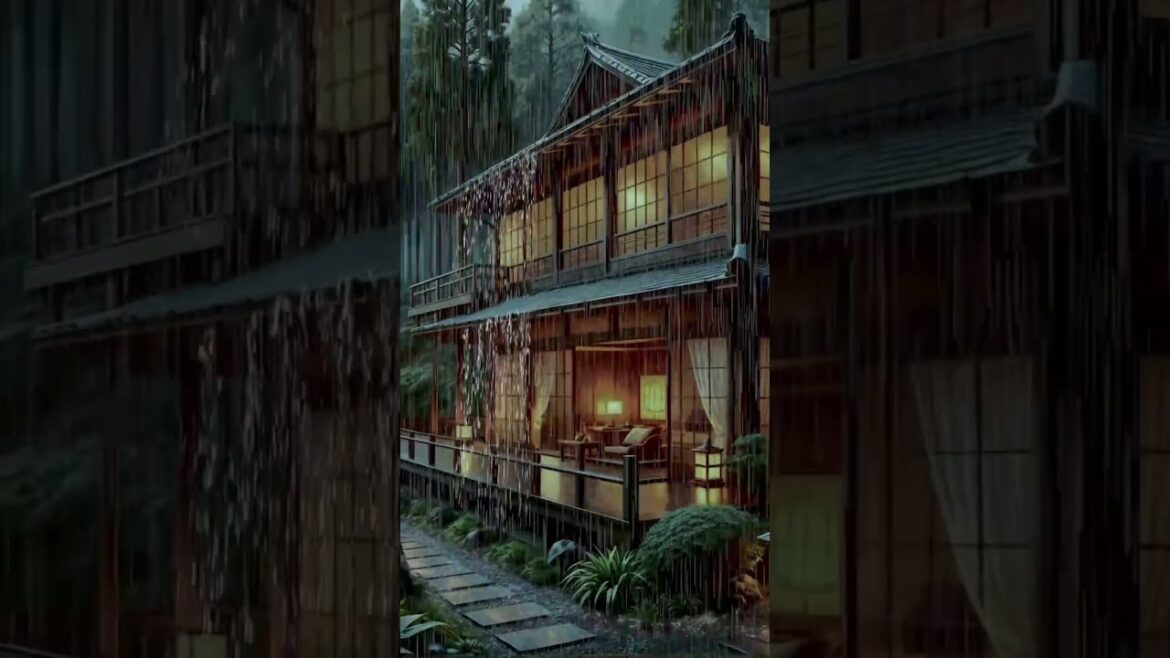 Serene Japanese Scenery with Rain Sounds - Ultimate Relaxation Experience