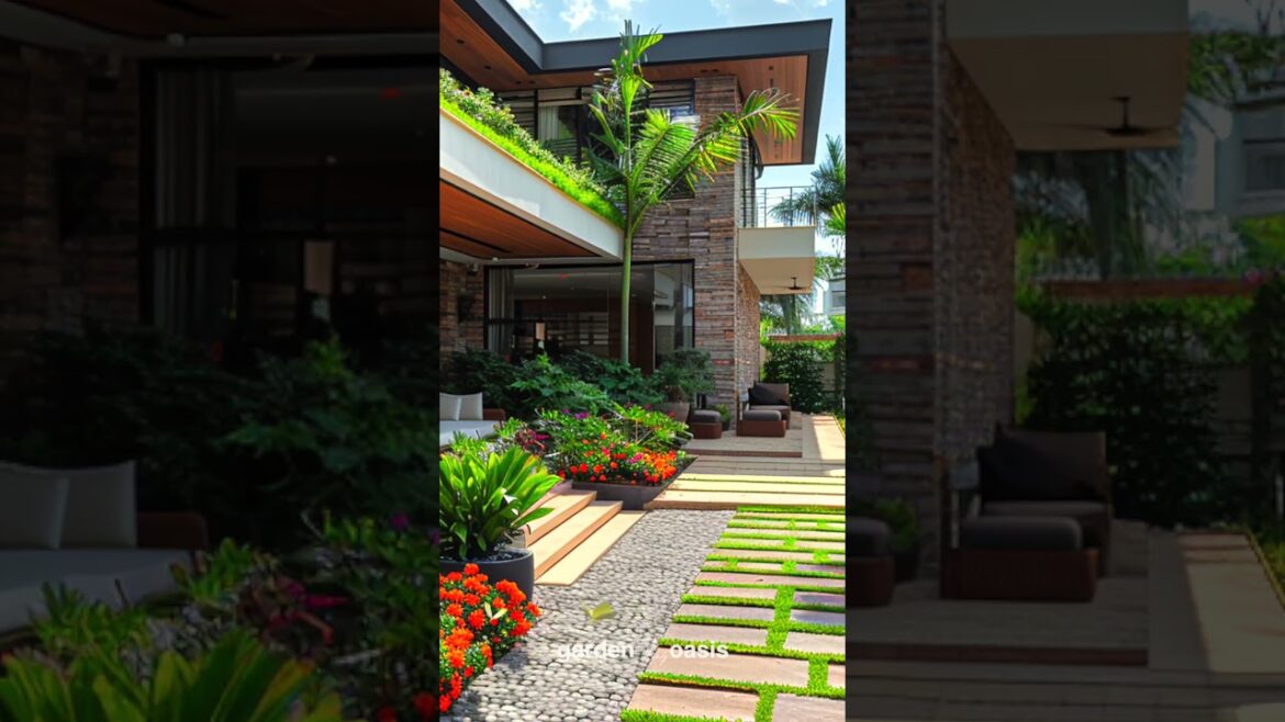 Front Yard Landscape Ideas p.66 #garden #shorts #frontyarddesign