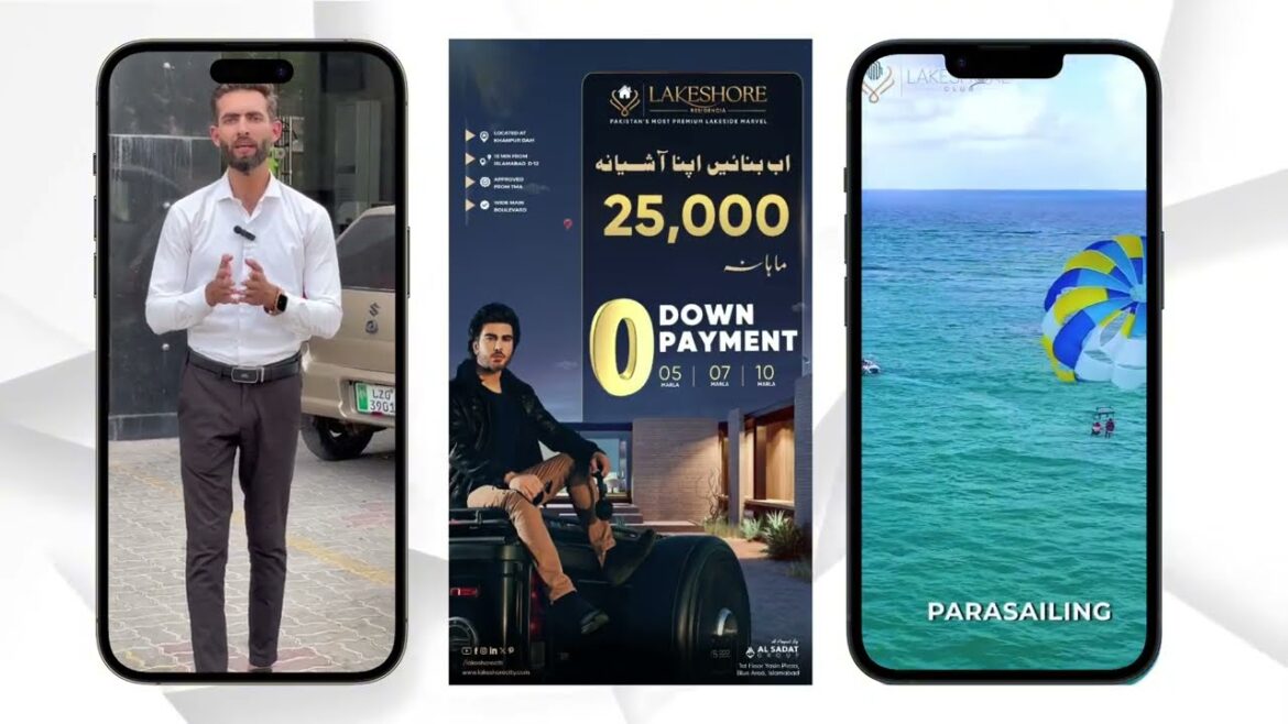 Residential Plots & Farm Houses On Installment Plan in Lakeshore City: Book Now With 0% Down Payment