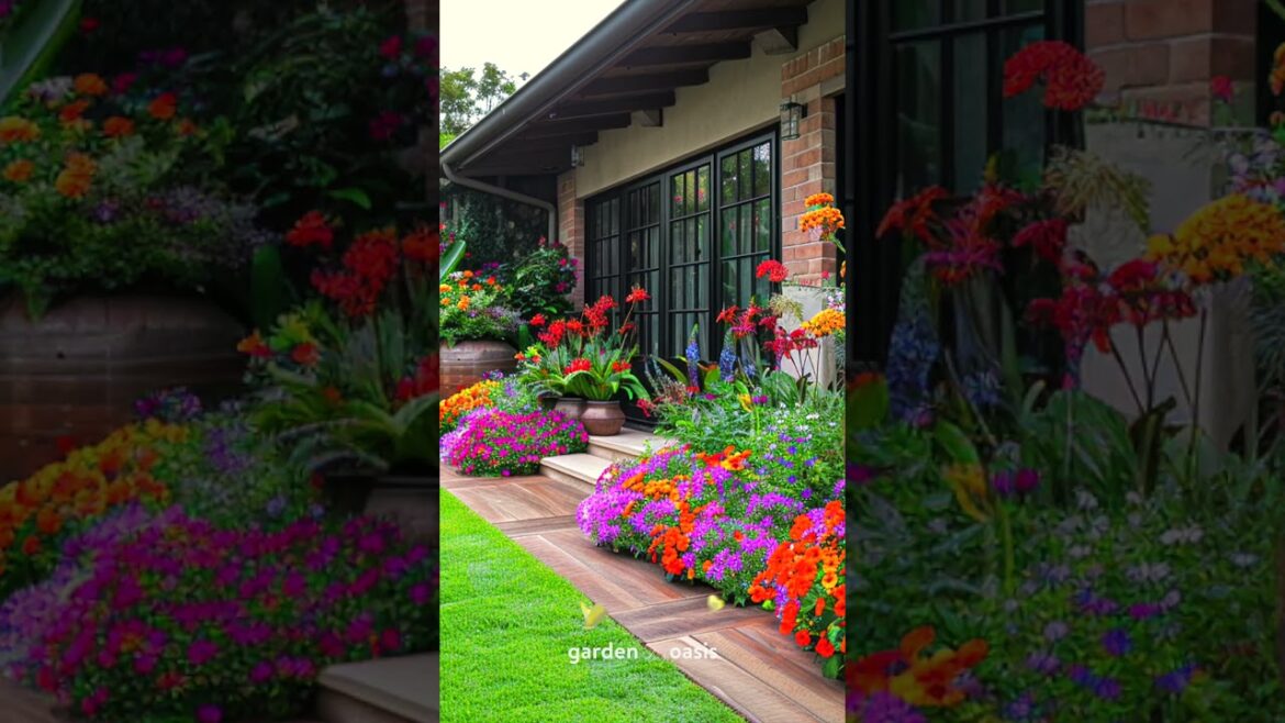 Front Yard Landscape Ideas p.16 #garden #backyardgardendesign #shorts