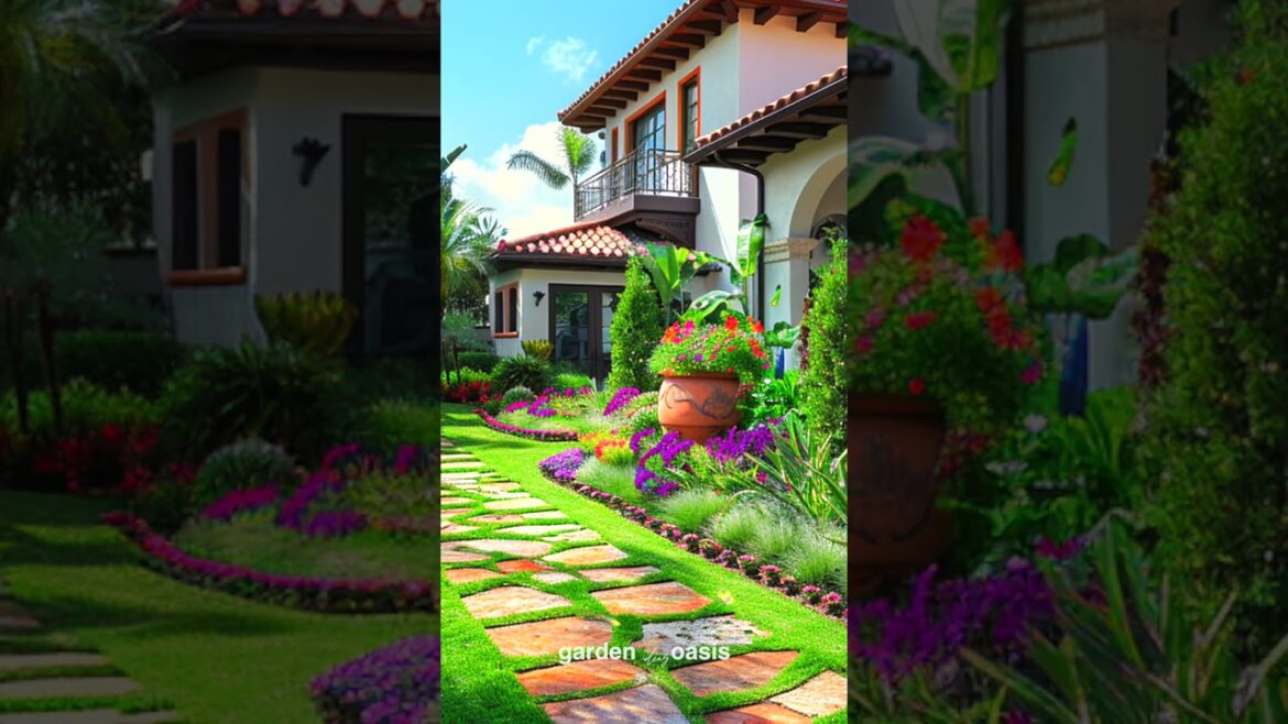 Front Yard Landscape Ideas p.78 #garden #shorts #frontyarddesign