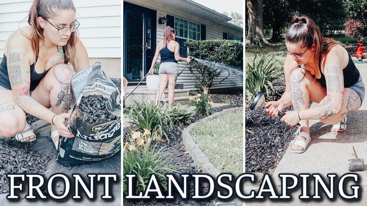 DIY FRONT YARD LANDSCAPING | LANDSCAPE LIGHTING IDEAS, TRIM HEDGES & YARD CLEAN UP | HOUSE PROJECTS