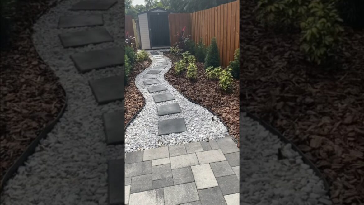 Backyard Makeover | Finished Landscape Project | #diy #viral #viralvideo #viralshorts #landscape
