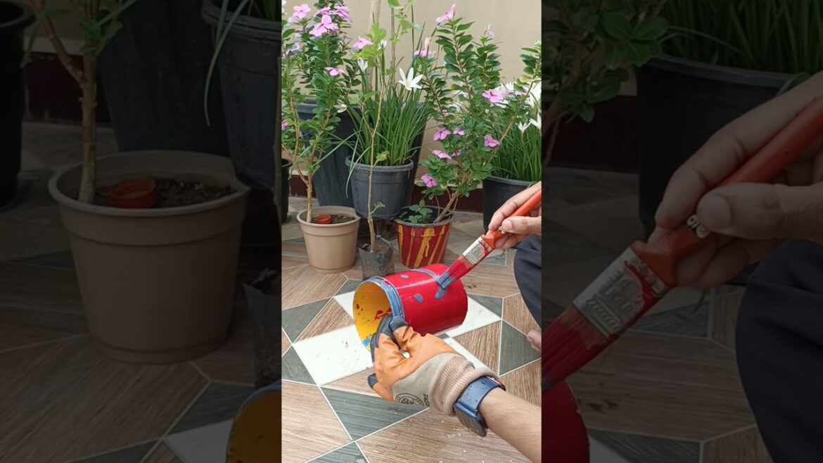 #DIY make flower pot with old container #garden #gardening #floweringplant #shorts #viral #diycrafts #DIY make flower pot with old container #garden #gardening #floweringplant #shorts #viral #diycrafts