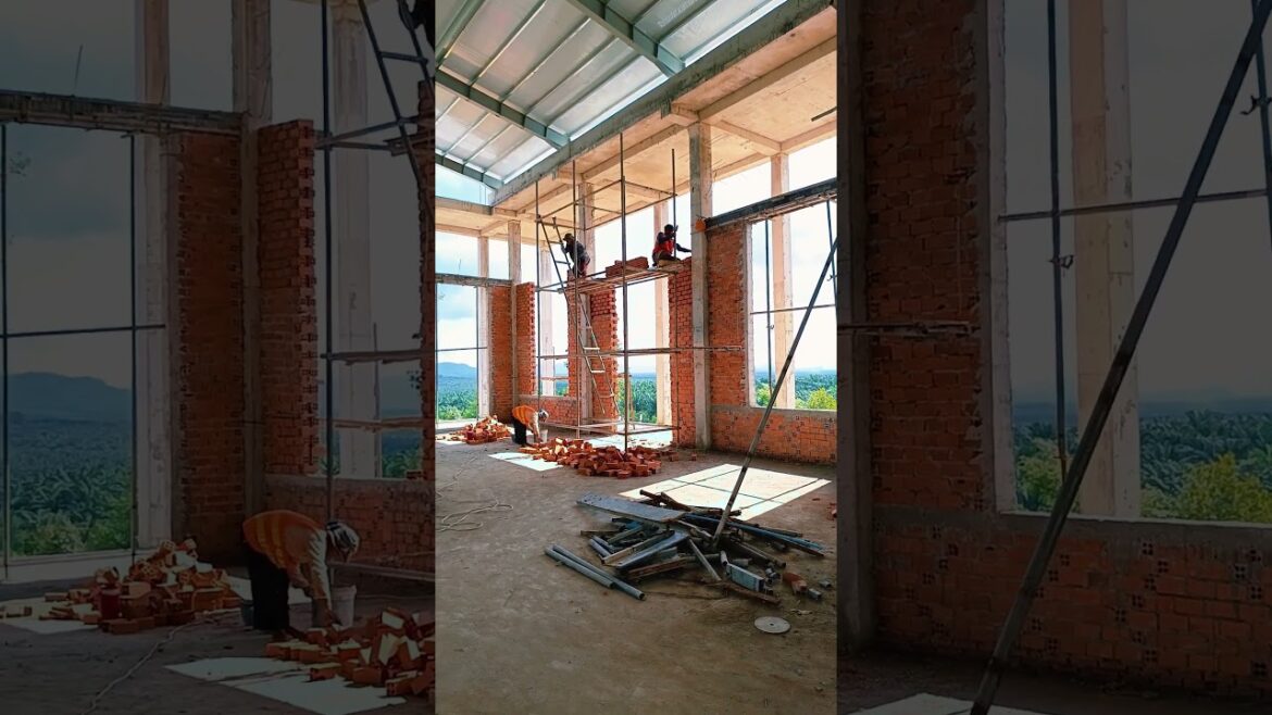 Brick work for dhamma hall #design #home #house #work #constructionworker #Architecture #fun 081126 Brick work for dhamma hall #design #home #house #work #constructionworker #Architecture #fun 081126