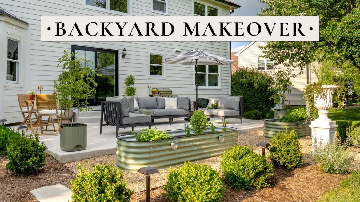 EXTREME Backyard Transformation | Concrete Patio, Pea Gravel Garden, and Landscaping