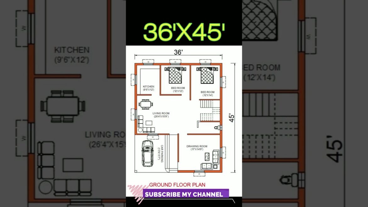 36’×45’2bedroom with drawing room #home #gharkanaksha #short 36'×45'2bedroom with drawing room #home #gharkanaksha #short