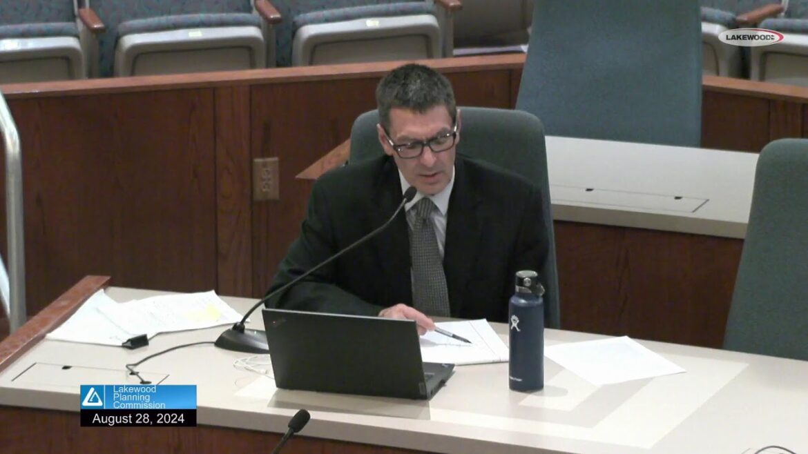 August 28, 2024 Lakewood Planning Commission Meeting Video