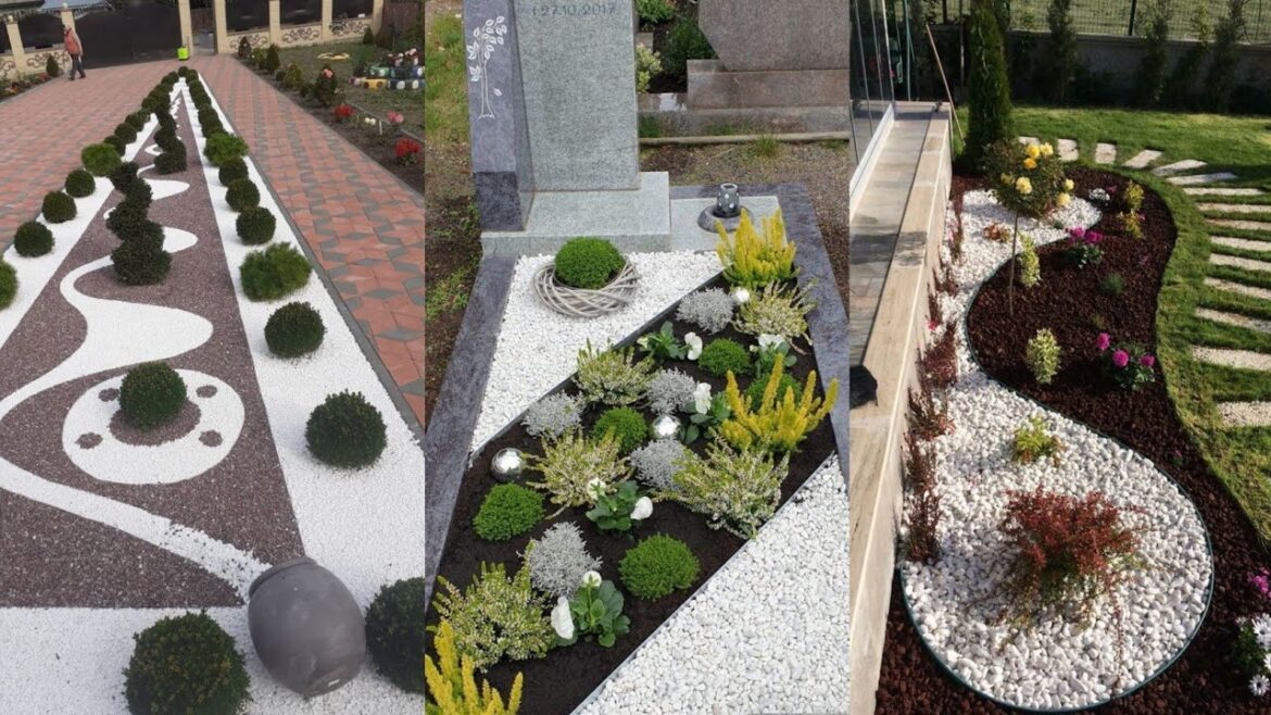 Creative Modern Garden Landscaping Design Ideas|Front Yard River Rock Stone Landscaping Ideas