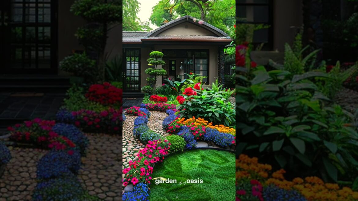 Front Yard Landscape Ideas p.36 #garden #shorts #frontyarddesign
