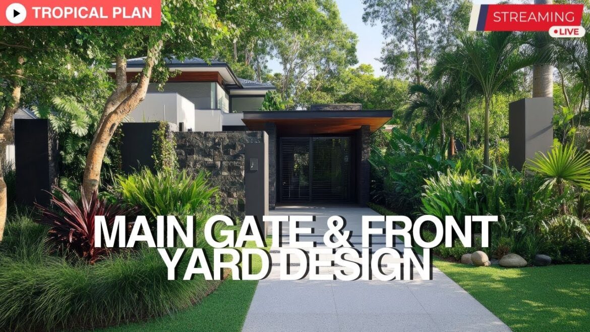 🛑 #HomeTour Stylish Main Gate & Front Yard Design: Modern Home Entrance Ideas & Landscaping Ideas