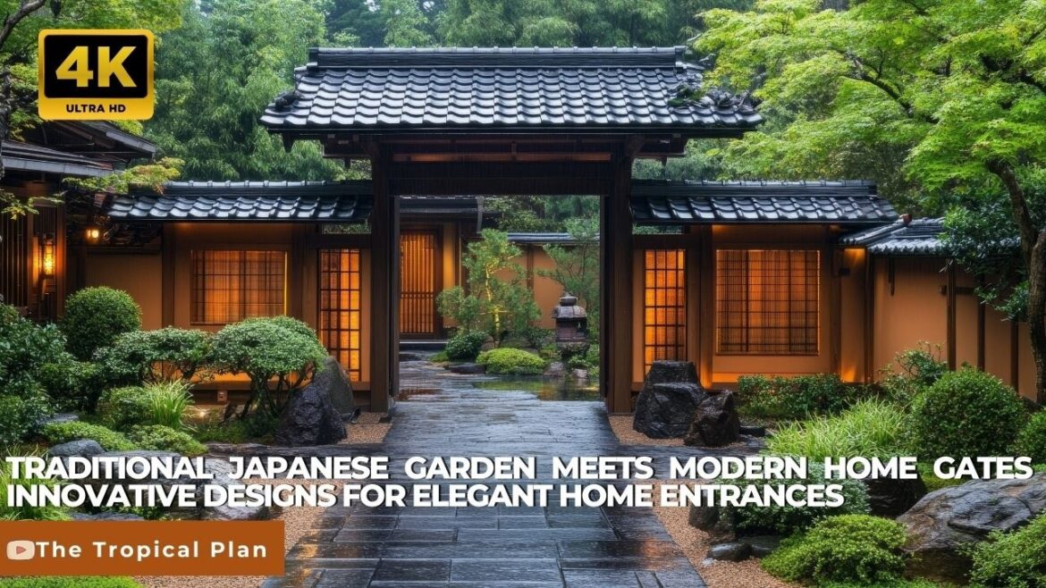 Traditional Japanese Garden Meets Modern Home Gates: Innovative Designs for Elegant Home Entrances