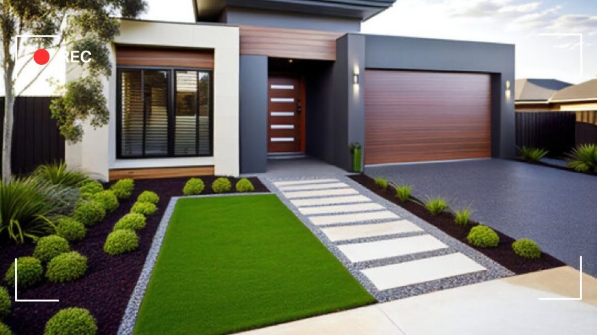 Modern Home Garden Landscaping Ideas 2024!! Front Yard Garden Wall Designs!! #homegarden #home