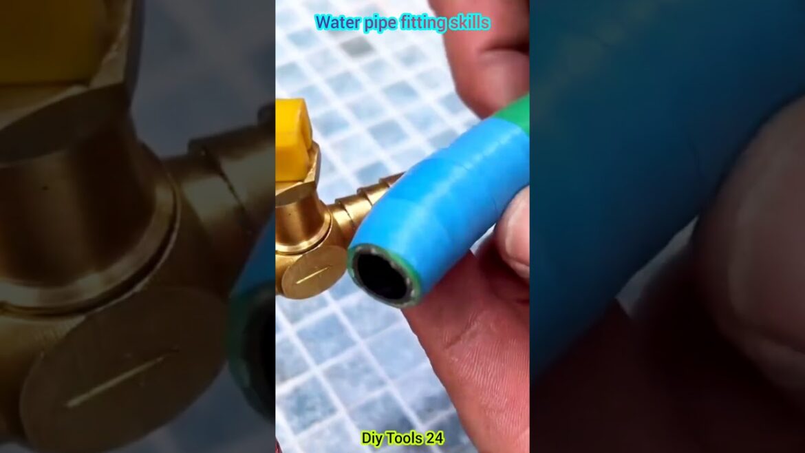 Pvc pipe fitting skills #shorts #diy #pipe #tools #pipefitting