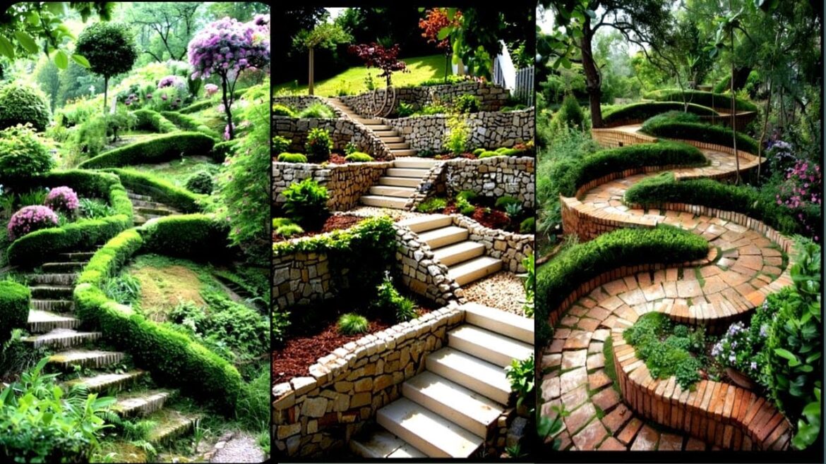 Garden Steps And Stairs: Stunning Slope Landscaping Ideas