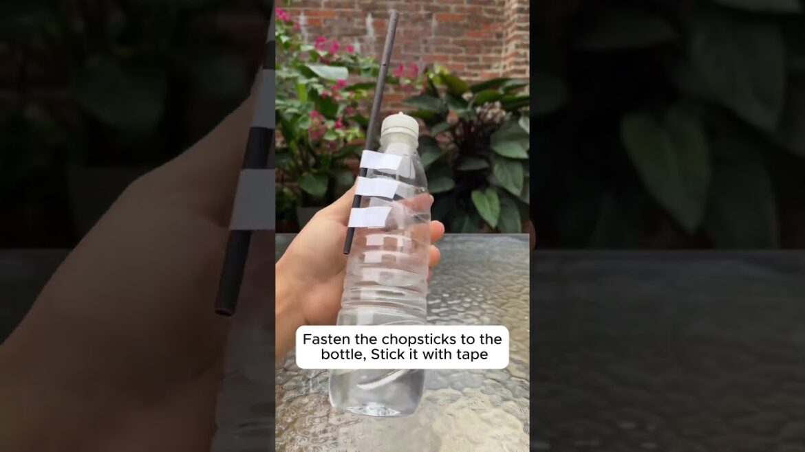 Automatic watering with recycled bottles  #garden #gardeningtips #plants