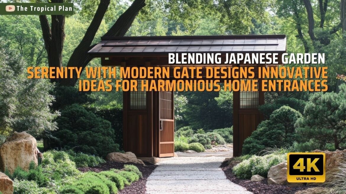 Blending Japanese Garden with  Modern Gate Designs Innovative Ideas for Harmonious Home Entrances