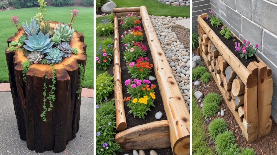 Creative Wood Log Garden Ideas: Enhance Your Outdoor Space with Rustic Charm!