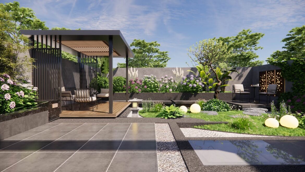 Garden design ideas | A corner of the garden behind the house