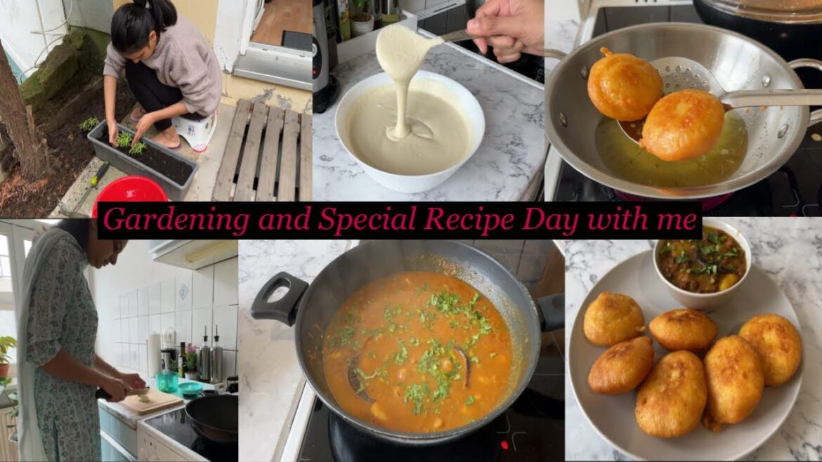 Vegetable Gardening Day and Jharkhand Special Dhuska and Aloo Chana Recipe