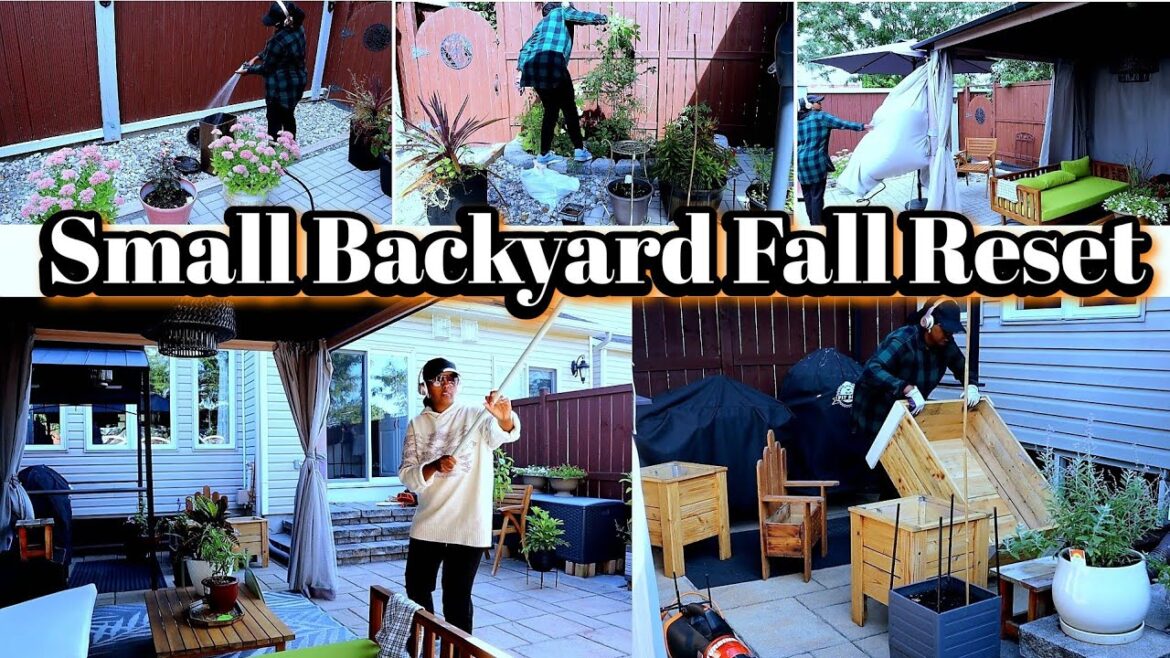 Small Backyard Fall Reset & Refresh || REVIVING the Garden + Cleaning + new Planter Boxes & Plans