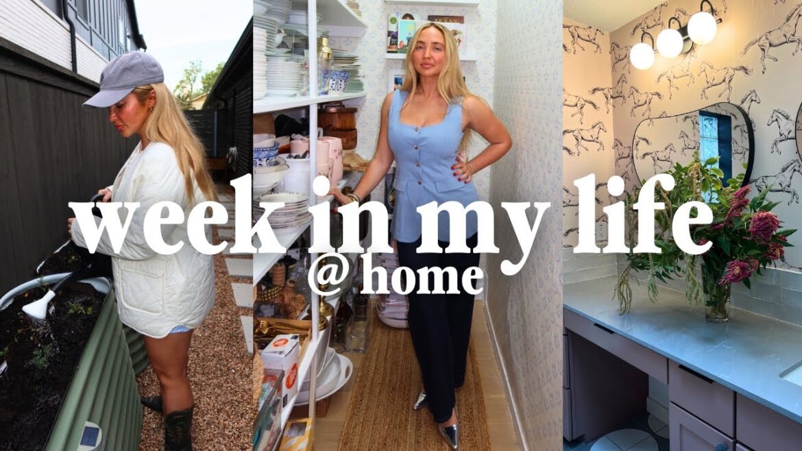 WEEK IN MY LIFE AT HOME 🏠🧼 (1 hr) extreme organization, sourdough journey begins, garden makeover