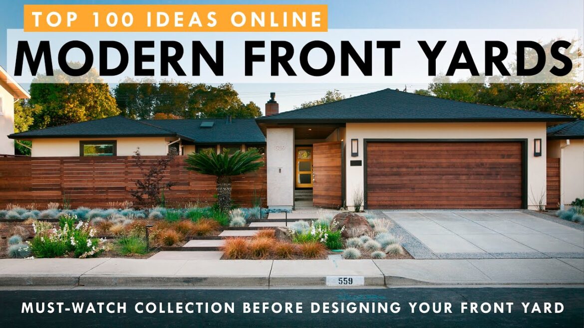 100+ Best Modern Front yard Design Ideas for 2024 l Clean lines l Modern Materials & Unique Design