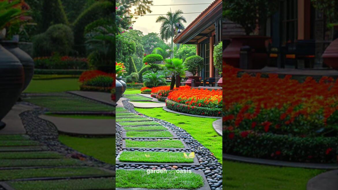 Front Yard Landscape Ideas p.70 #garden #shorts #frontyarddesign