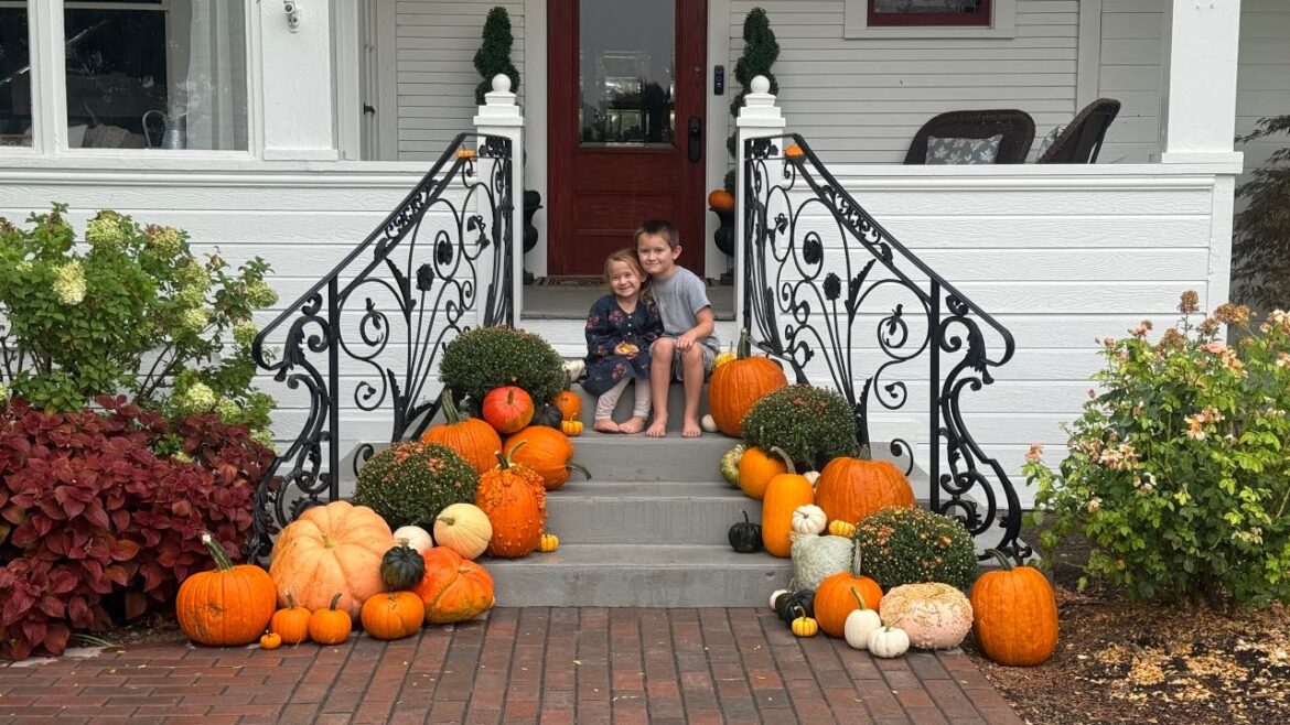 Garden Answer: Harvesting Delicata Squash, Planting Greens & Pumpkin Display with the Kids! 🥰🌿🎃 // Garden Answer Harvesting Delicata Squash, Planting Greens & Pumpkin Display with the Kids! 🥰🌿🎃 // Garden Answer
