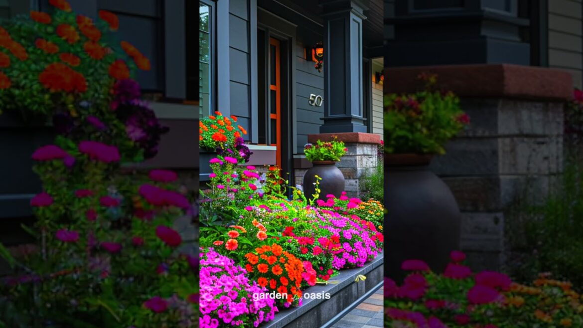 Front Yard Landscape Ideas p.81 #garden #shorts #frontyarddesign