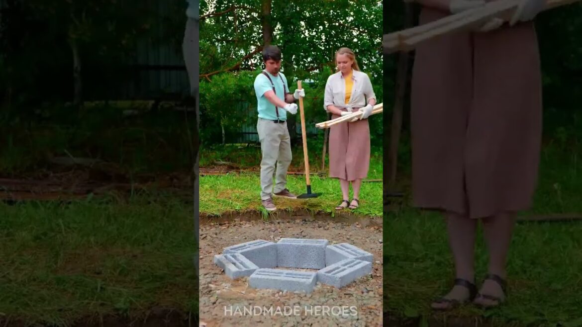 Amazing backyard barbecue area built by a team 🔥