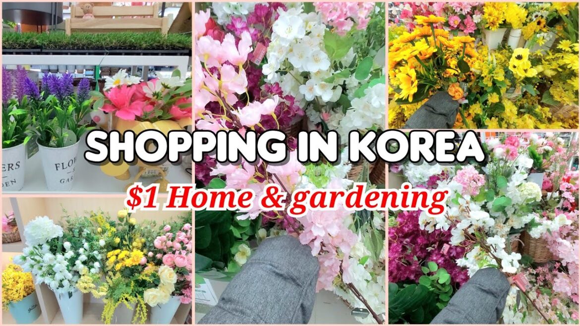 Shopping in korea 🇰🇷 vlog, $1 Home decore & gardening supplies haul at Daiso 다이소