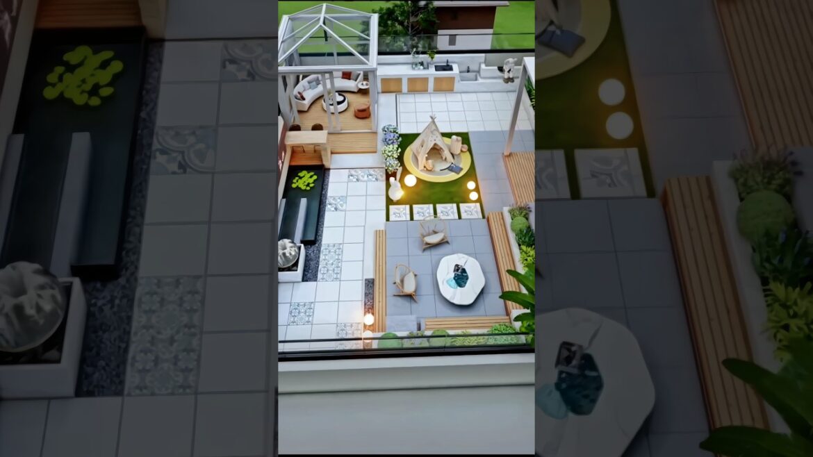 Terrace Balcony makeover #shorts #homedecor #house #animation