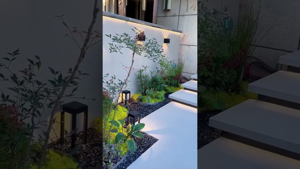 Front Yard Garden Design 🏡 #interiordesign #homedecor