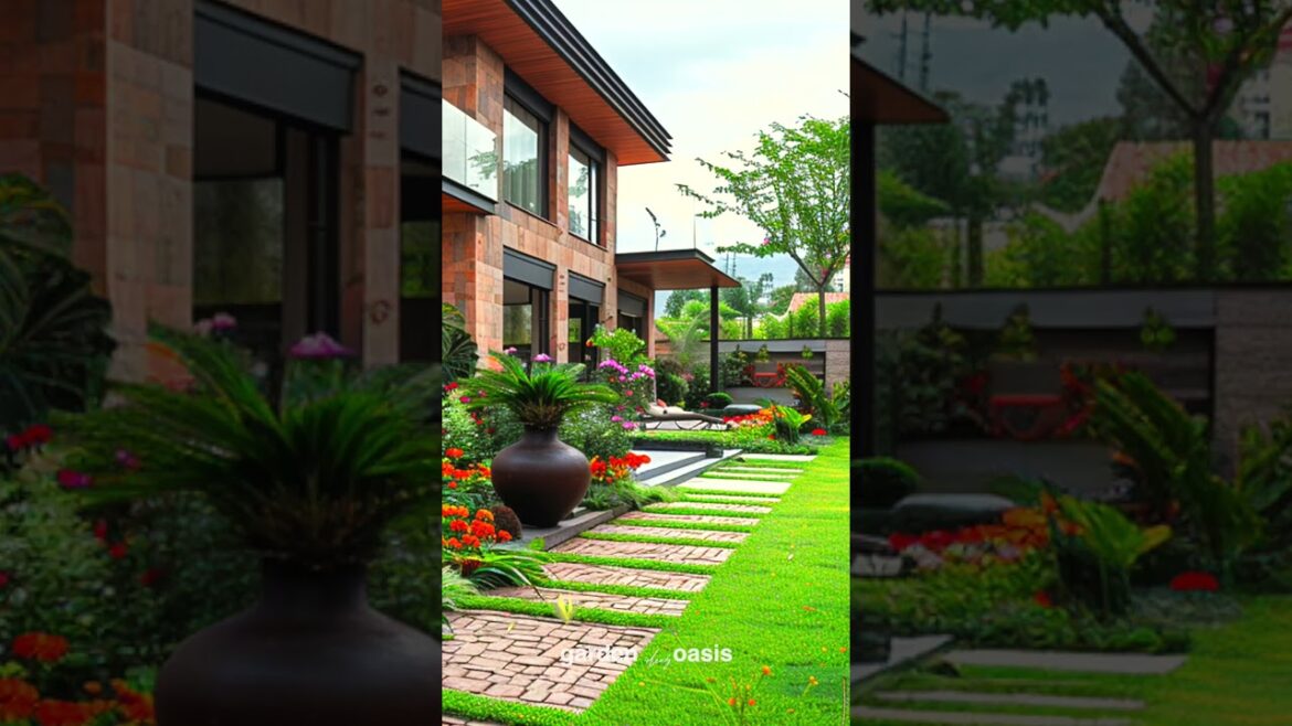 Front Yard Landscape Ideas p.69 #garden #shorts #frontyarddesign