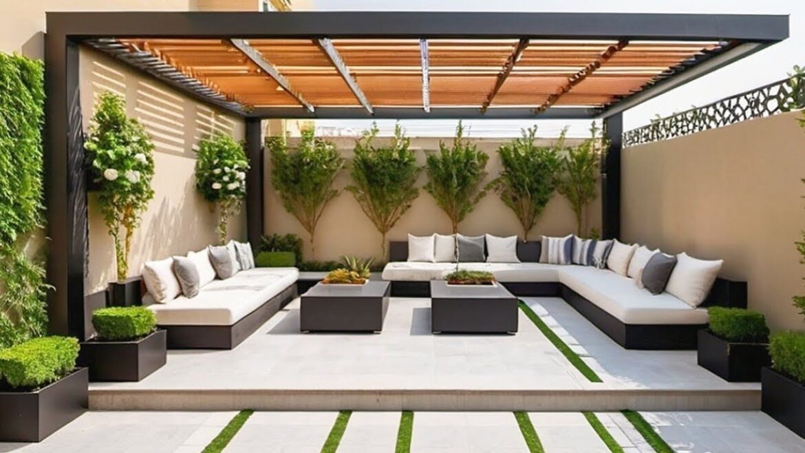 Modern 150 Backyard Patio Designs Ideas 2024 Rooftop Terrace Design Pergola Garden design Ideas Ep2