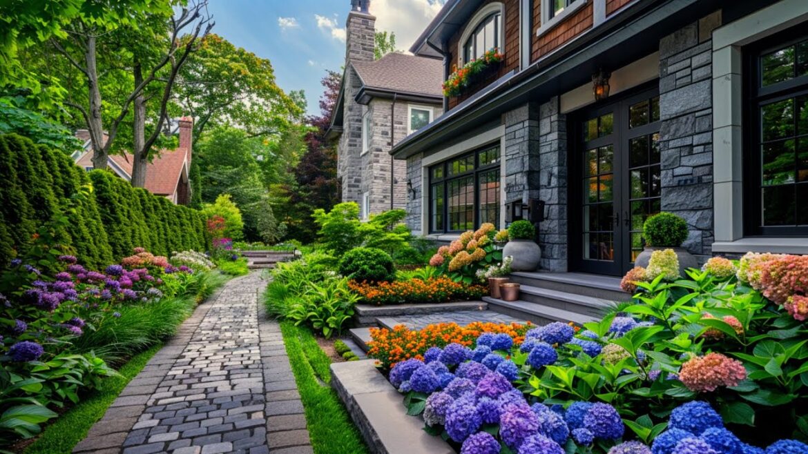 Front Yard Landscape Concepts: Front Yard Landscape with Aromatic Plants