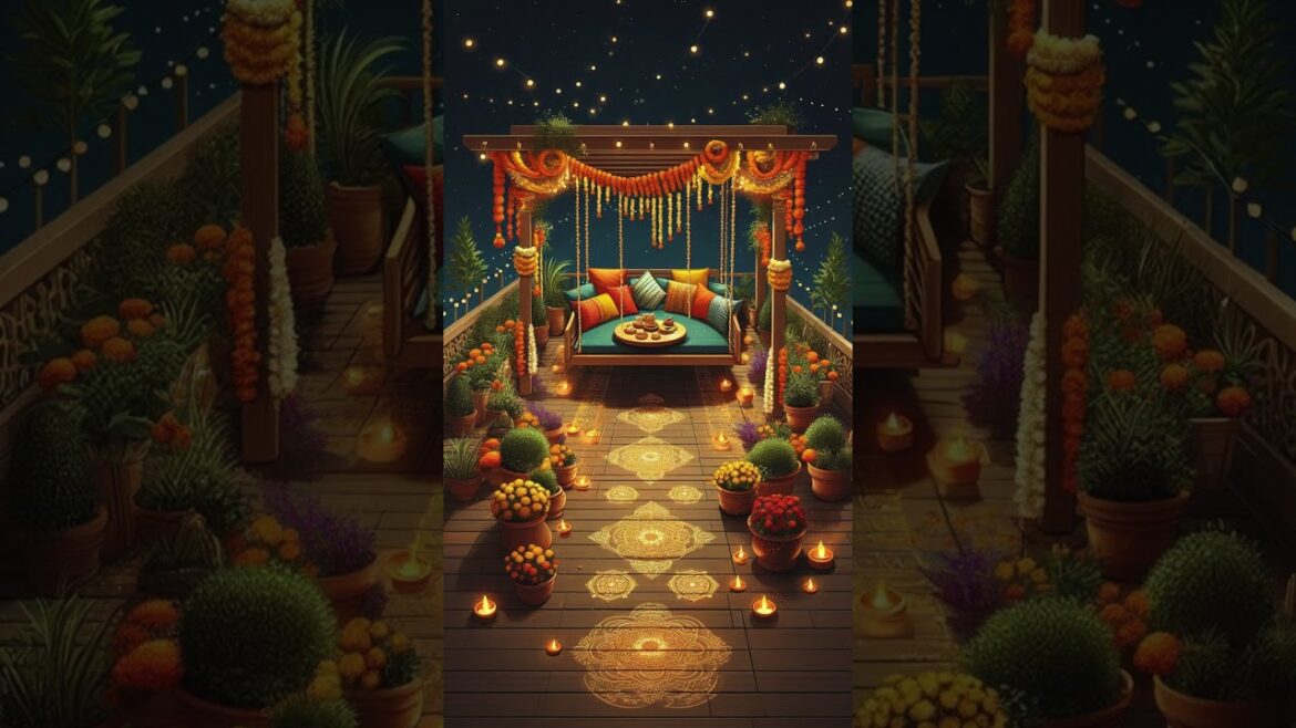 Rooftop Garden Design Ideas for Diwali | Easy & Festive Terrace Makeover #shorts #dipawali Rooftop Garden Design Ideas for Diwali | Easy & Festive Terrace Makeover #shorts #dipawali