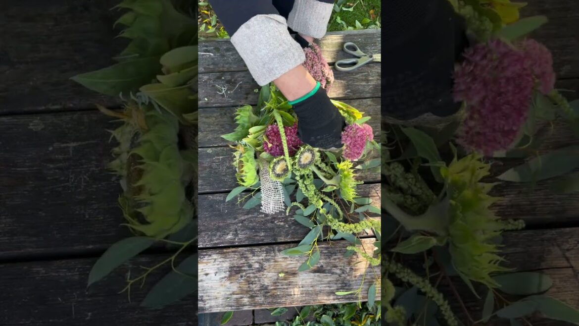DIY Guide to Autumn Garland: Amaranthus, Sedum, and Eucalyptus for Stunning Fall Decorations.