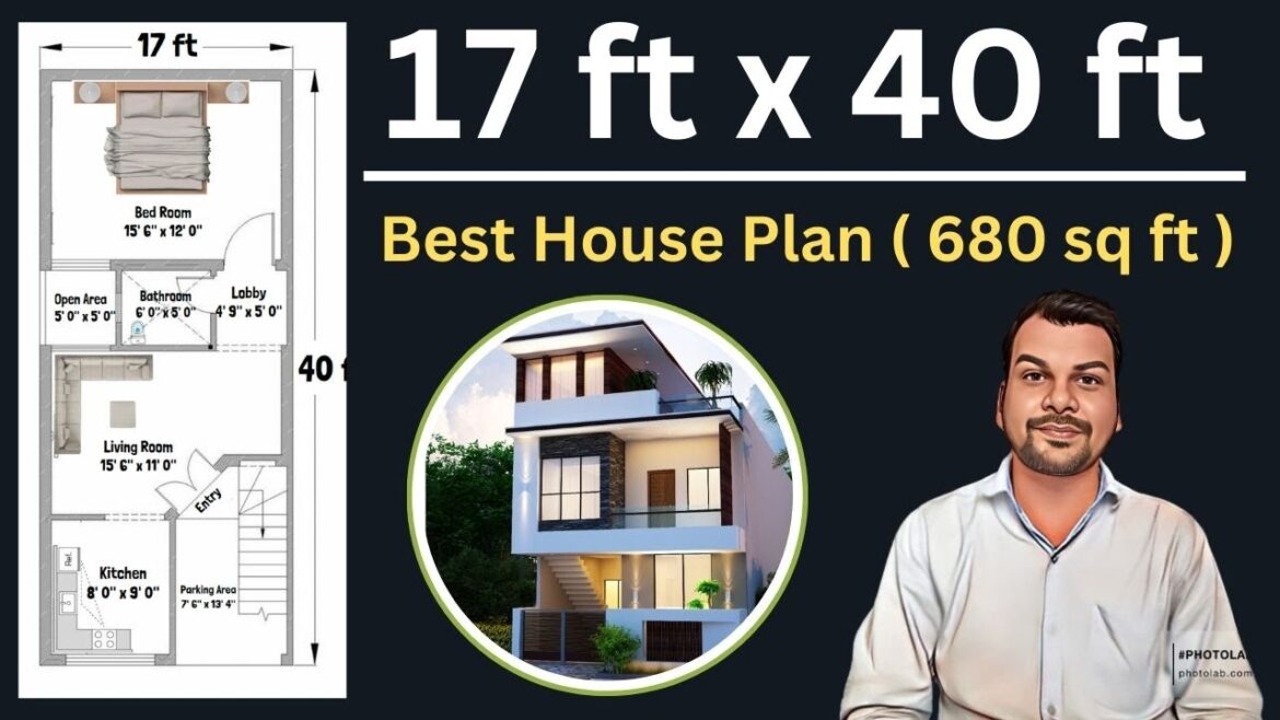 17 x 40 House Plan | 17x40 House Design | 17x40 Ghar ka Naksha | East Facing House Plan