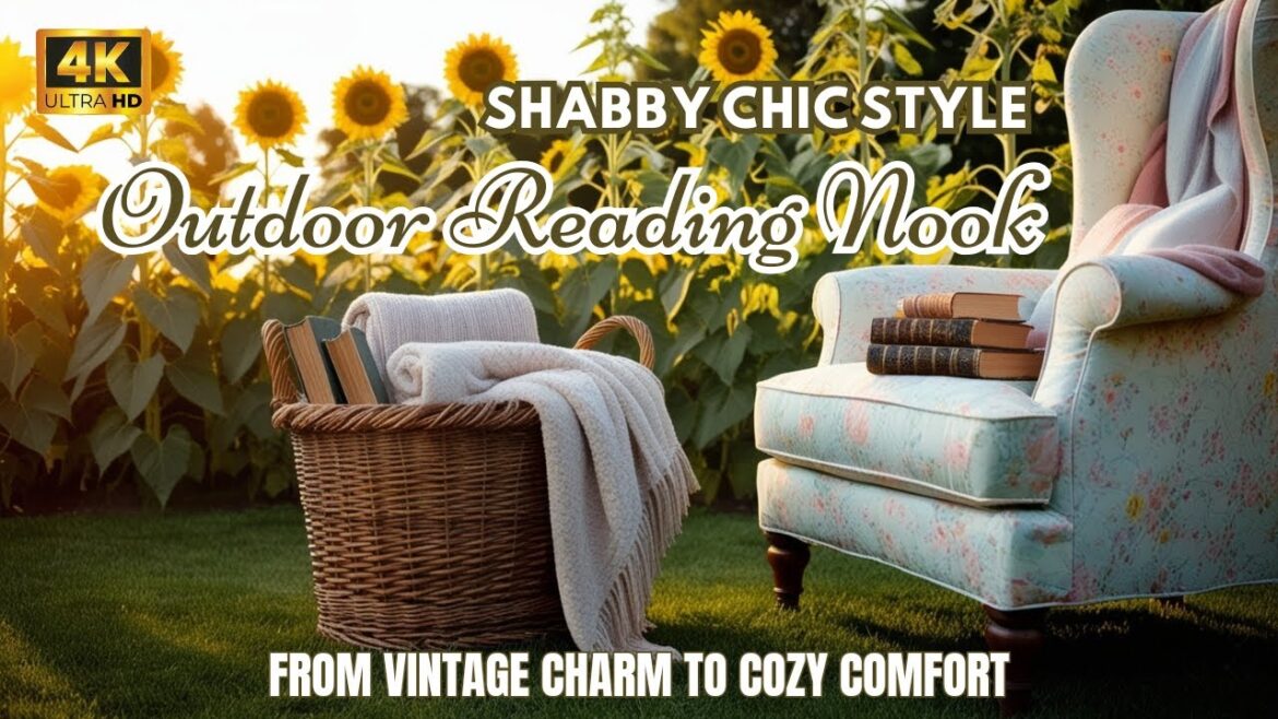 Elegant Shabby Chic Outdoor Reading Nook, Beautiful Garden Design and Cozy Vintage Decor Ideas