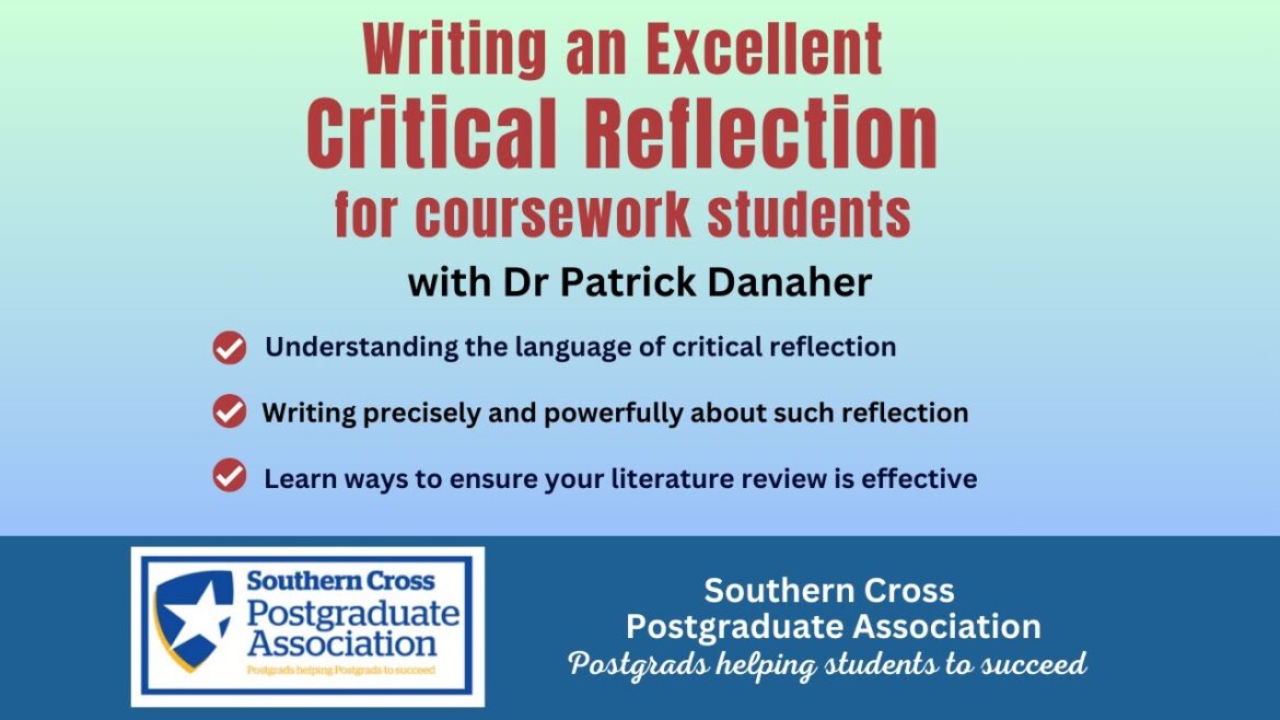 Writing an Excellent Critical Reflection for coursework students with Dr Patrick Danaher #yourscpa
