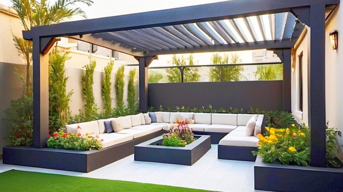 Modern Patio Designs 2024 Home Garden Landscaping Ideas | Terrace & Rooftop Garden Pergola Design