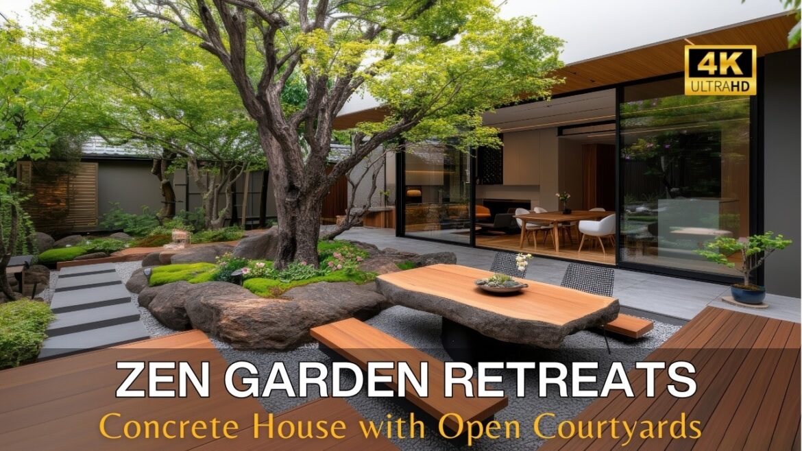 Elegant Concrete House with Open Courtyard & Zen Garden Retreat | Perfect Urban Escape Elegant Concrete House with Open Courtyard & Zen Garden Retreat | Perfect Urban Escape