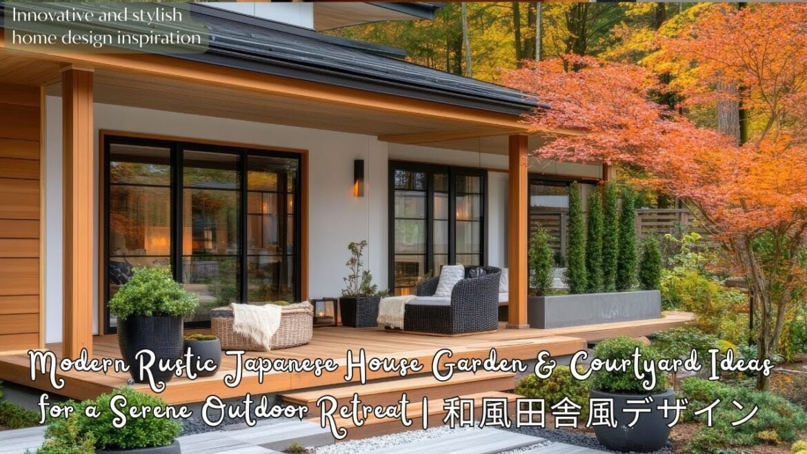 Modern Rustic Japanese House Garden & Courtyard Ideas for a Serene Outdoor Retreat