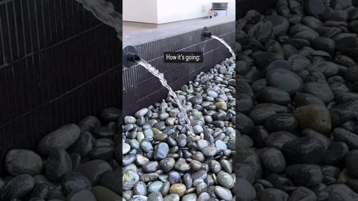 Before and After: Stunning Water Feature with River Rocks | #WaterFeature #UtahLandscaping #Utah