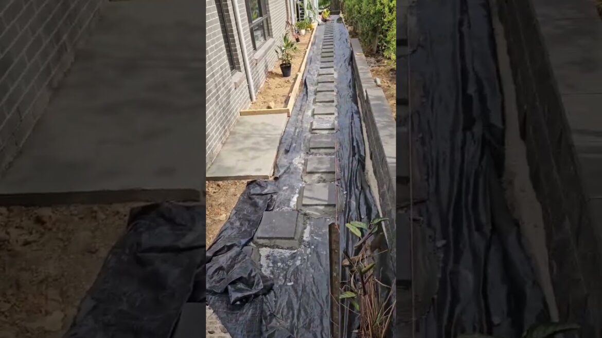 Pathway,  step stone,  pebbles, narrow side landscape ideas #pathway #pavers #landscaping #garden