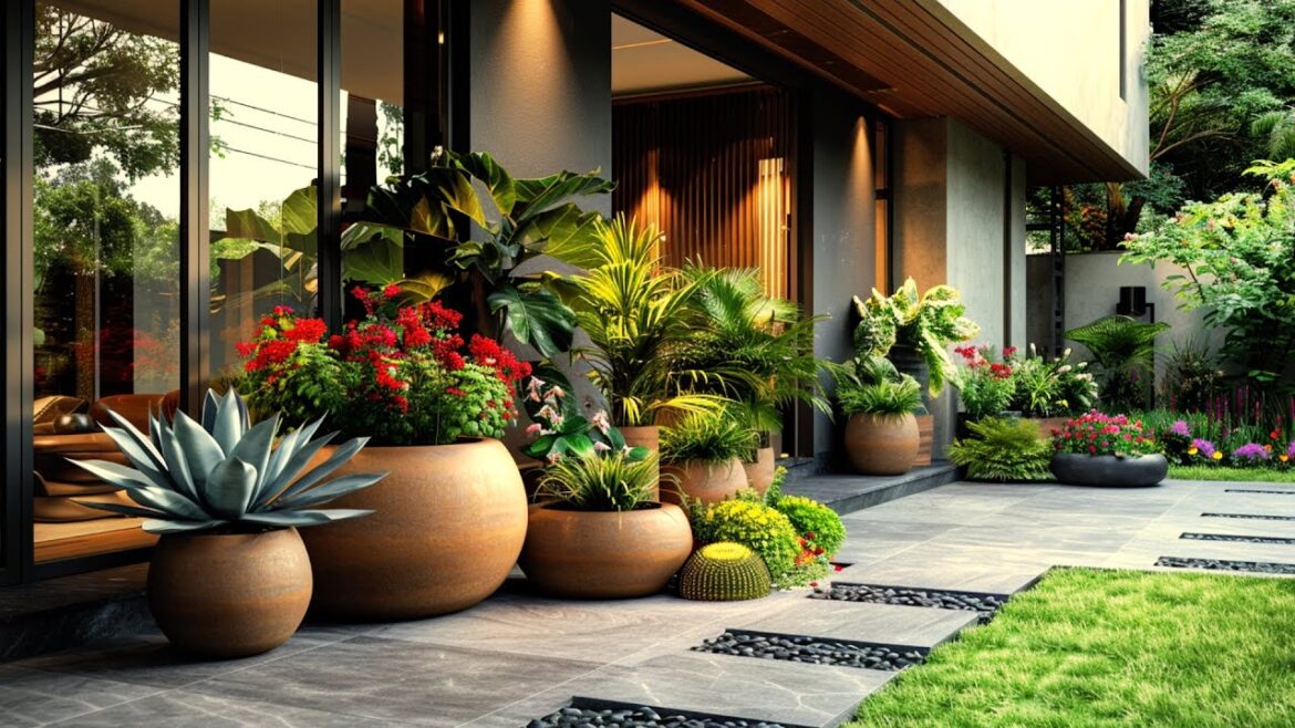 Eco-Friendly Outdoor Greenery: Oasis Landscape and Planter Design Ideas
