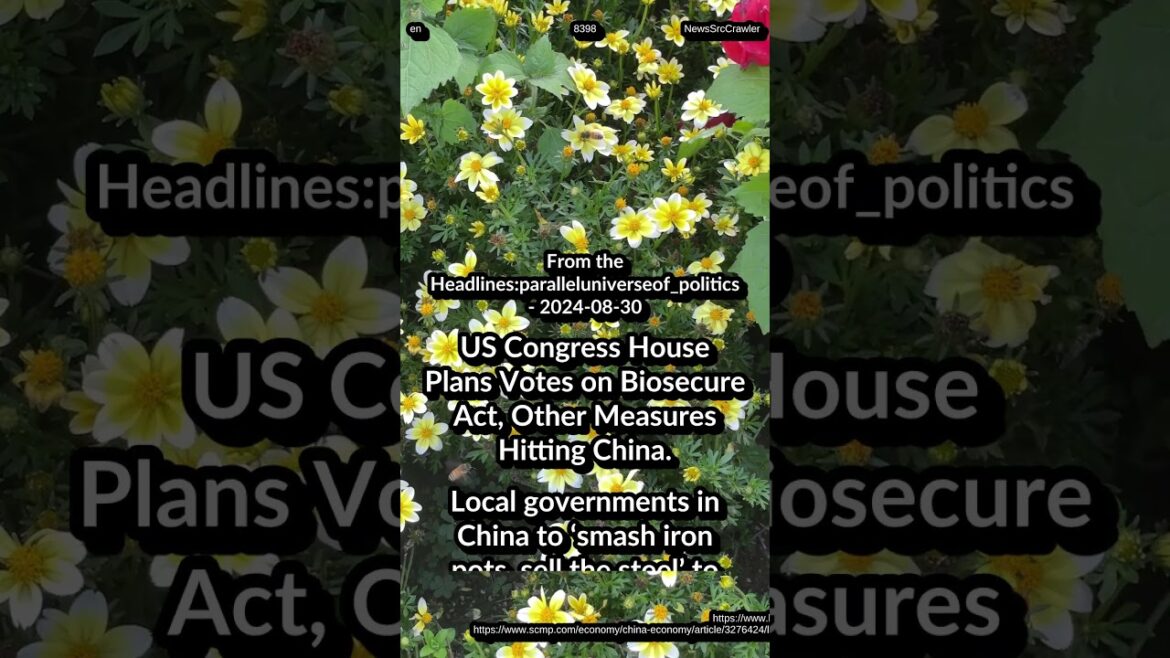 US Congress Votes on Biosecure Act. Local governments in China to ‘smash iron pots, sell the steel’ US Congress Votes on Biosecure Act. Local governments in China to ‘smash iron pots, sell the steel’